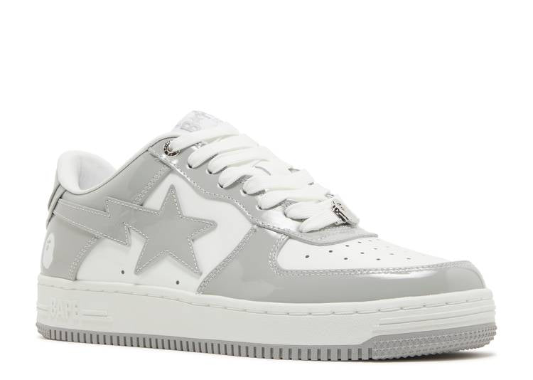 A Bathing Ape Bape Sta Patent Leather White Grey (2023)