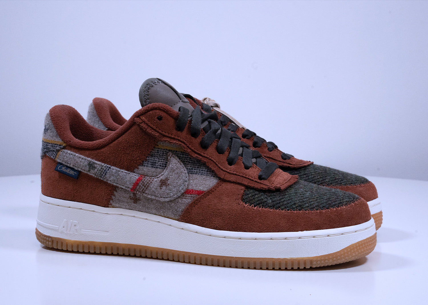 Second Chance - sail nike Air Force 1 ID Pendleton Brown - 41 | NEW