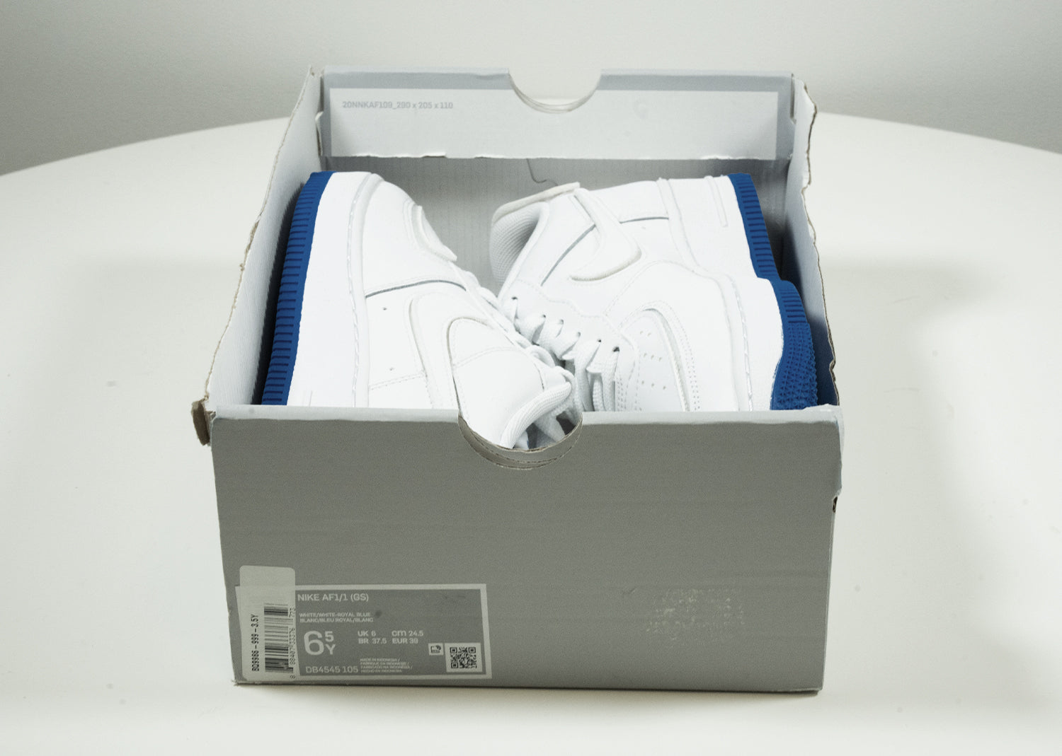 Second Chance - Nike Air Force 1/1 White Royal Blue (GS) | NEW