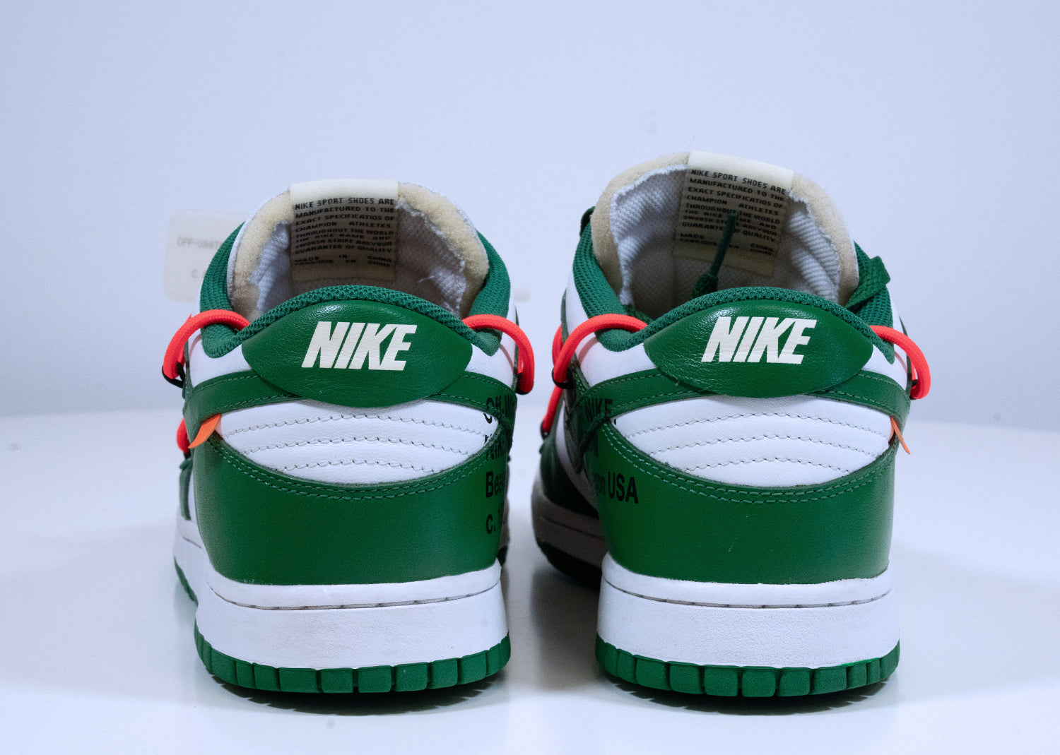 Second Chance - Nike Dunk Low Off-White Pine Green (2019) - 44.5 | USED