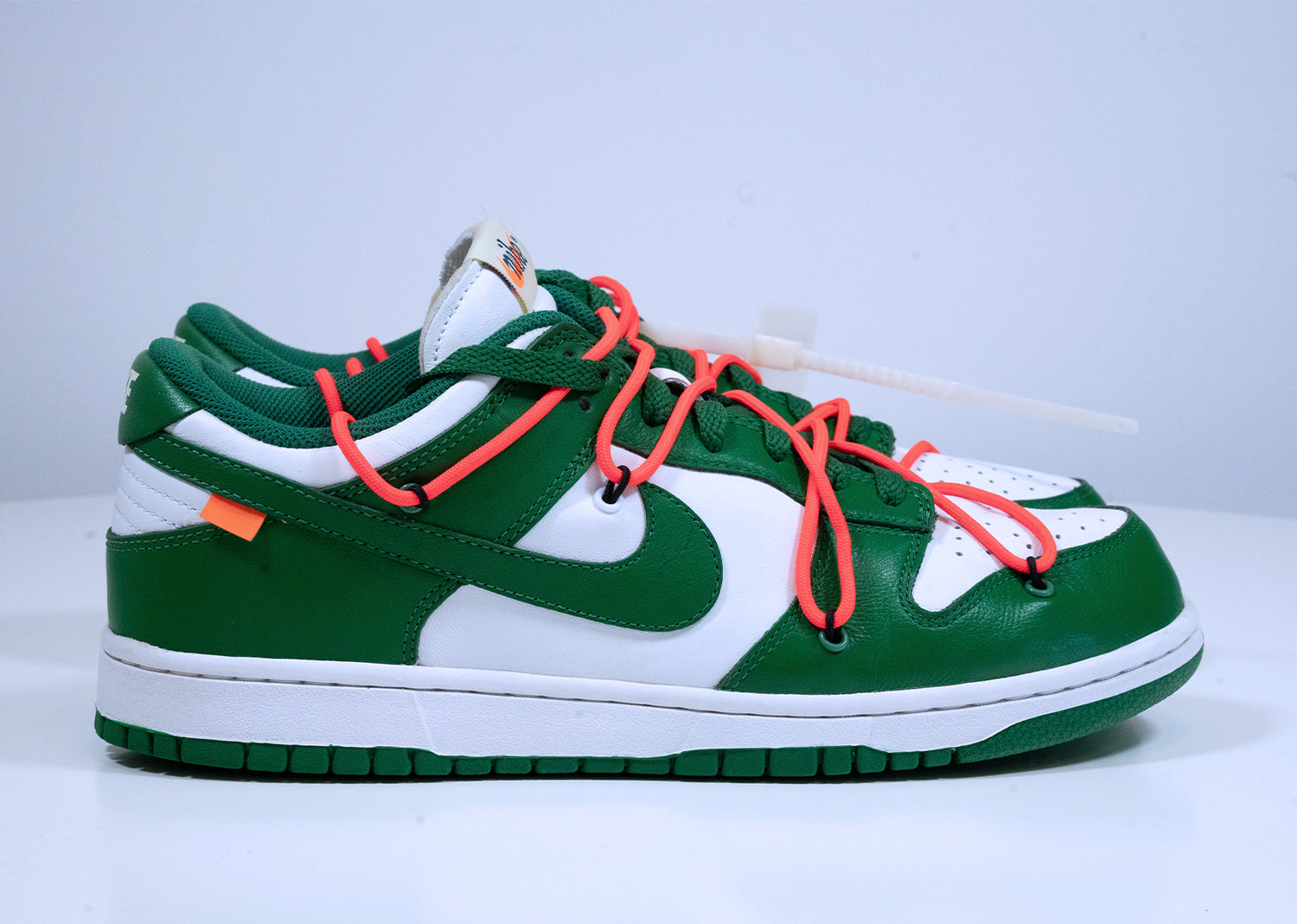 Second Chance - Multi Nike Dunk Low Off-White Pine Green (2019) - 44.5 | USED