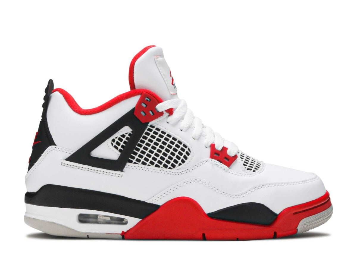 Air whiteneutral Jordan 4 Retro Fire Red 2020 (GS)