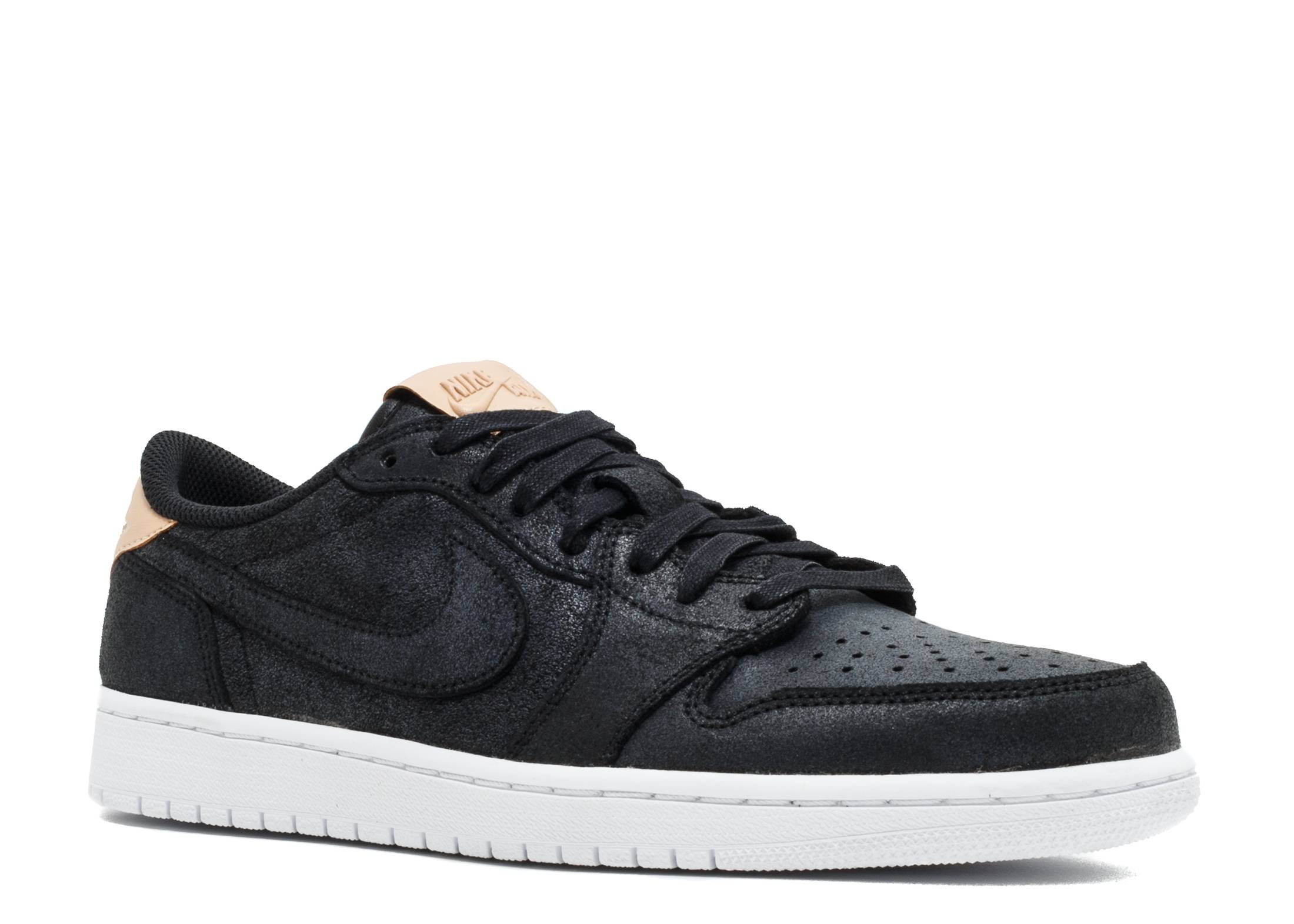 Air Jordan 1 Low OG PRM Black Vachetta