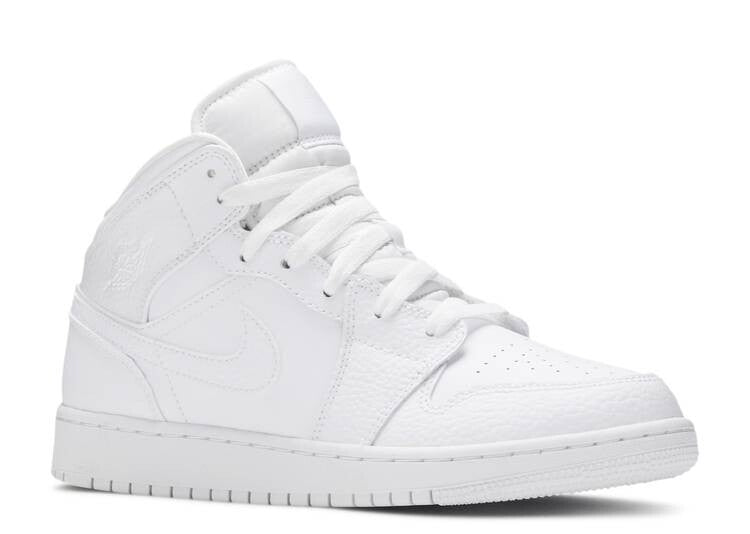 Air Jordan 1 Mid Triple White (GS)