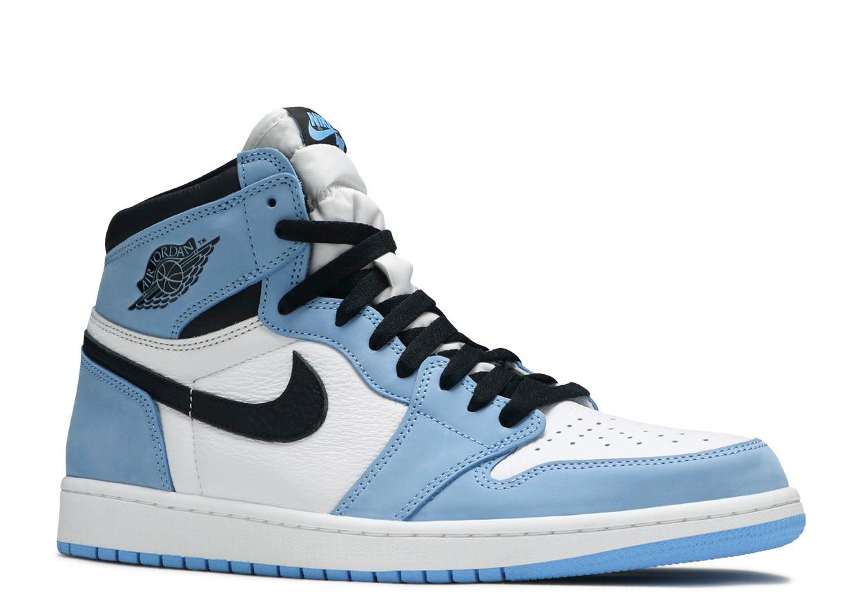 Air Jordan 1 High Blanc Université Bleu Noir