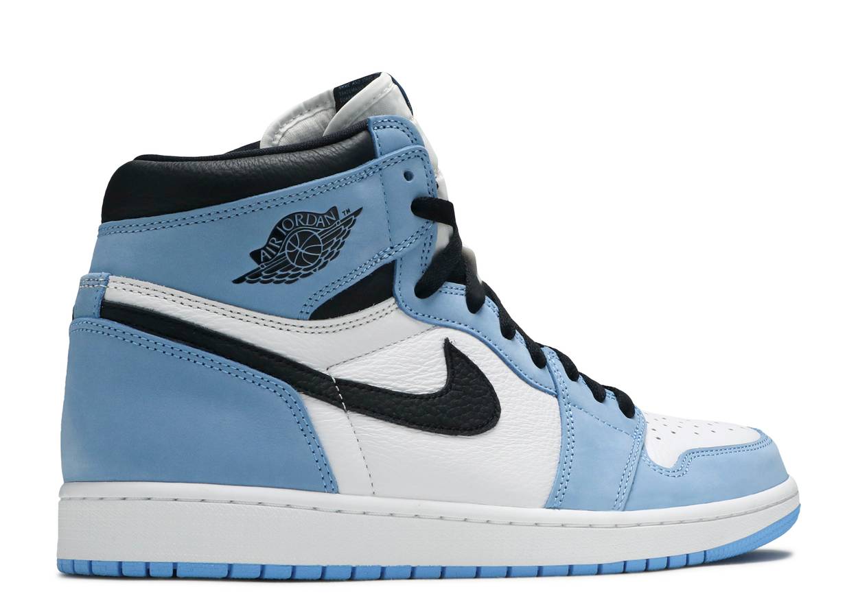 Air Jordan 1 High Blanc Université Bleu Noir