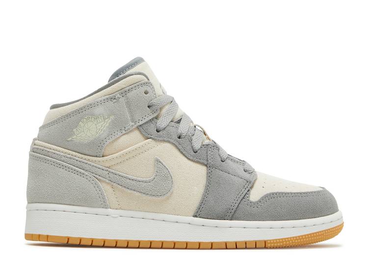 Air Jordan 1 Mid SE Coconut Milk Particle Grey (GS)