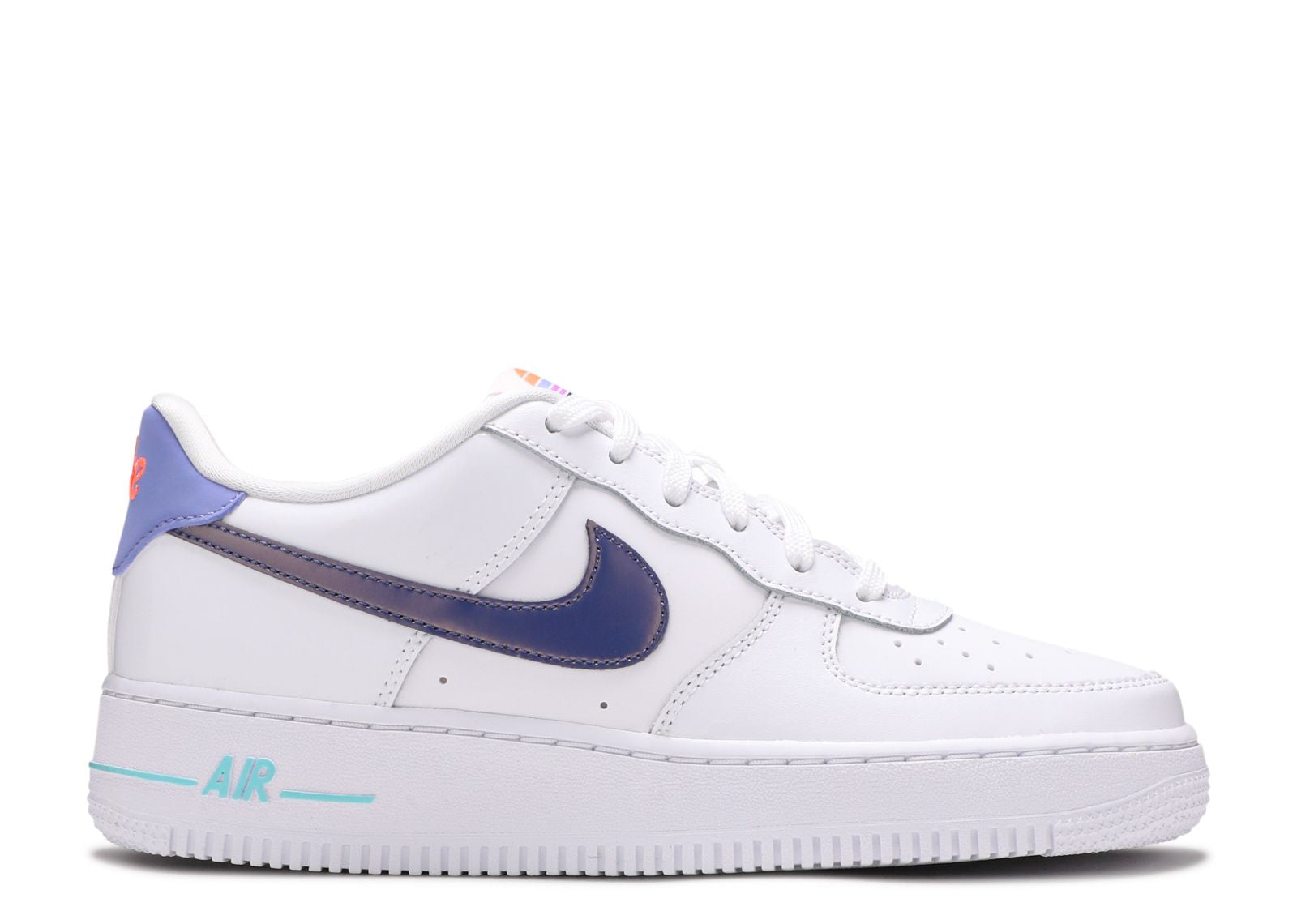 Tweede Kans - Nike Air Force 1 Wit Donker Paars Dust (GS) - 38 | NIEUW