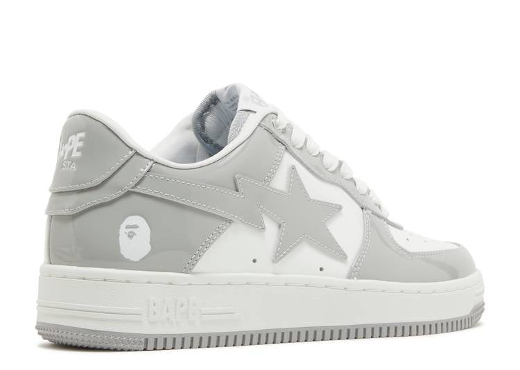 A Bathing Ape Bape Sta Patent Leather White Grey (2023)