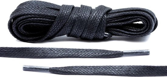 Flat Wax Laces Black