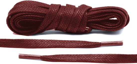 Flat Wax Laces Bordeaux Red