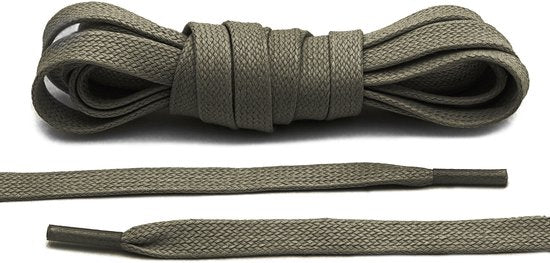Flat Wax Laces Army Green