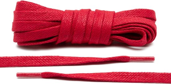 Flat Wax Laces Red