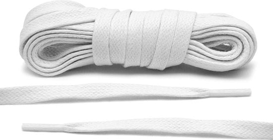 Flat Wax Laces White