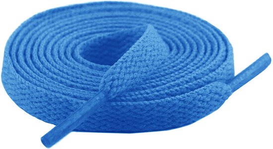 Flat Shoelaces 8mm - Blue
