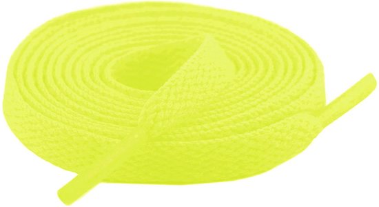 Flat Shoelaces 8mm - Neon Yellow