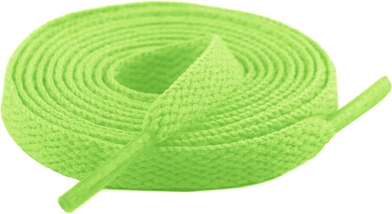 Flat Shoelaces 8mm - Neon Green