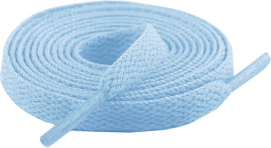 Flat Shoelaces 8mm - Light Blue