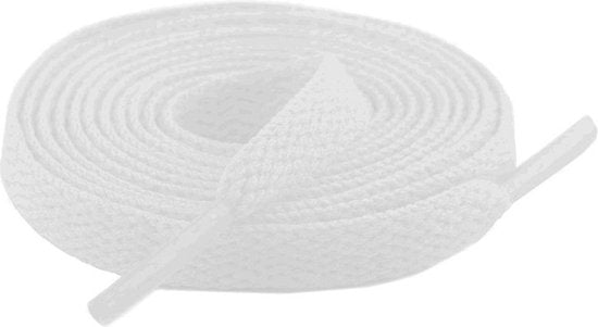 Flat Shoelaces 8mm - White