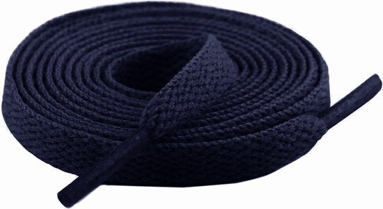 Flat Shoelaces 8mm - Dark Blue