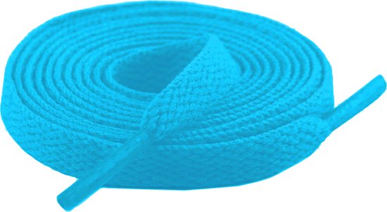 Flat Shoelaces 8mm - Cyan