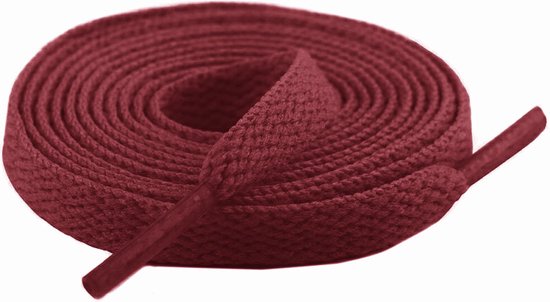 Flat Shoelaces 8mm - Bordeaux