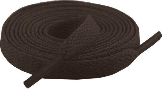 Flat Shoelaces 8mm - Dark Brown