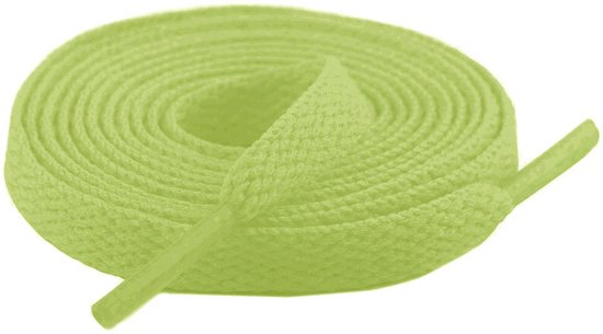 Flat Shoelaces 8mm - Lemon Green