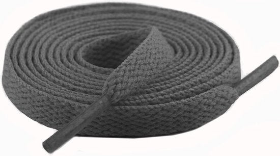 Flat Shoelaces 8mm - Dark grey