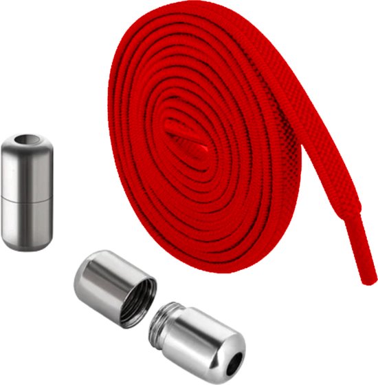 No Tie Laces Red