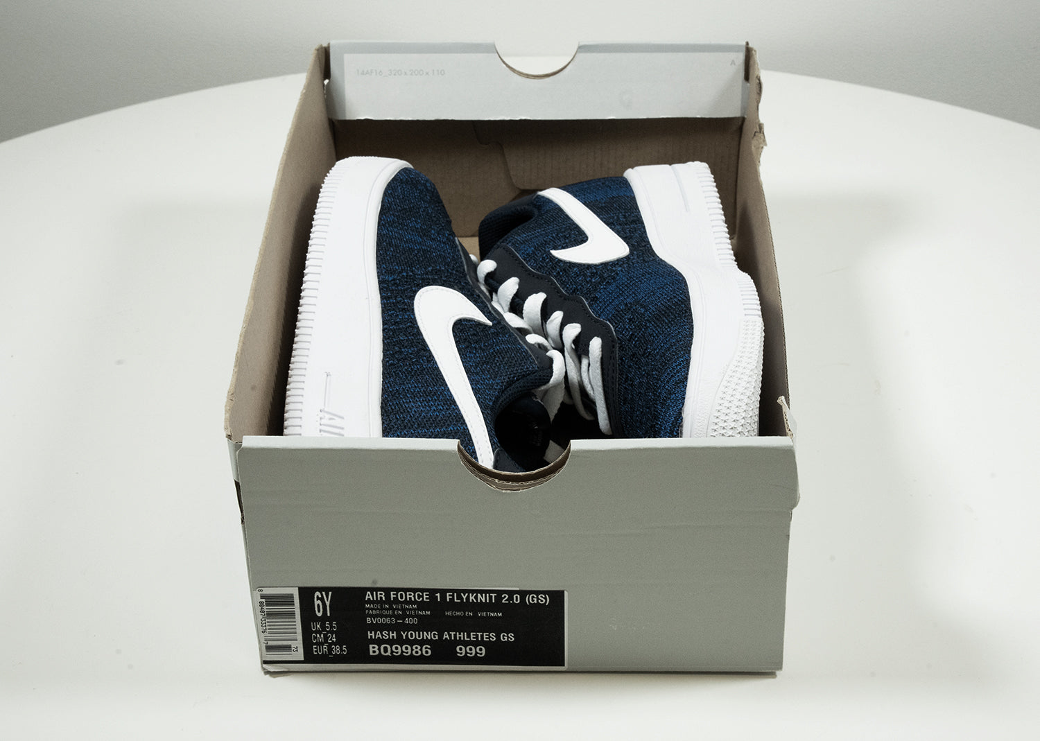 Second Chance - Nike Air force 1 Flyknit Blue (GS) | NEW