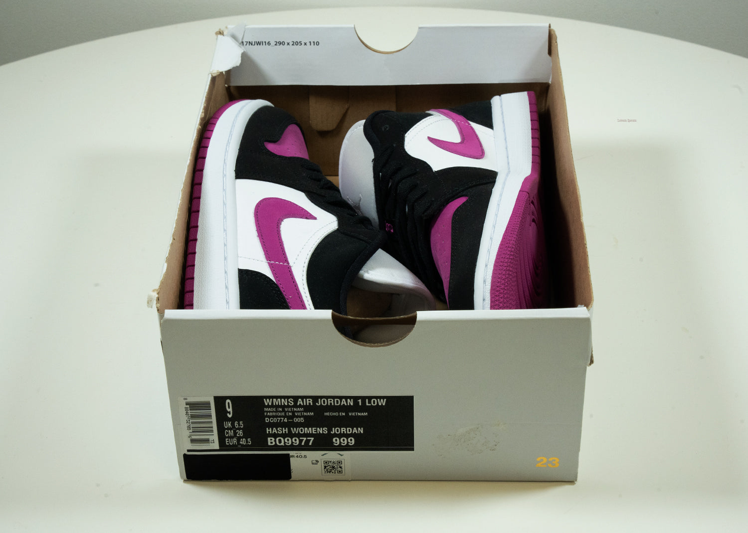 Second Chance - Jordan 1 Low Black Cactus Flower (W) - 40,5