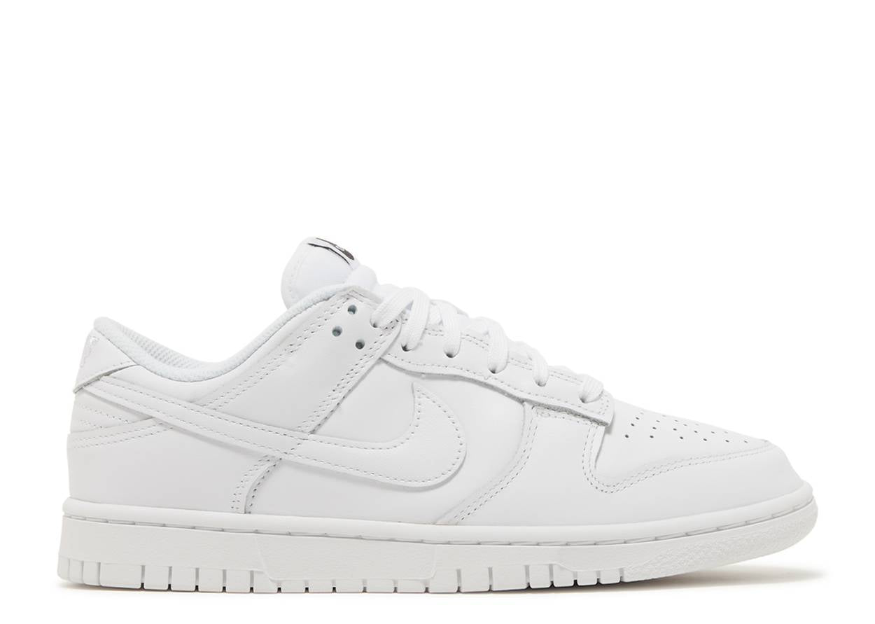 nike yellow Dunk Low Triple White (2021) (W)