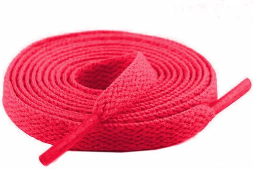 Flat Shoelaces 8mm - Cherry