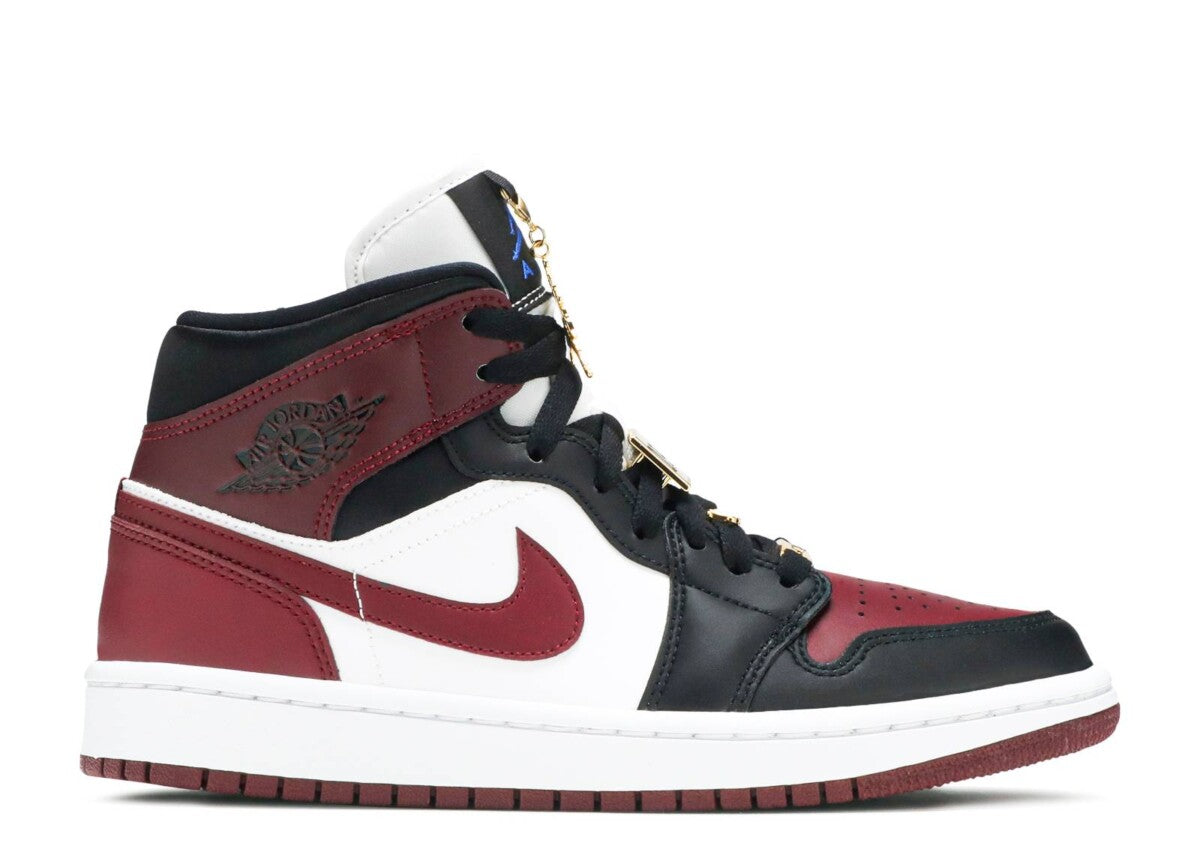 Air Jordan 1 Mid SE Black Dark Beetroot (W)