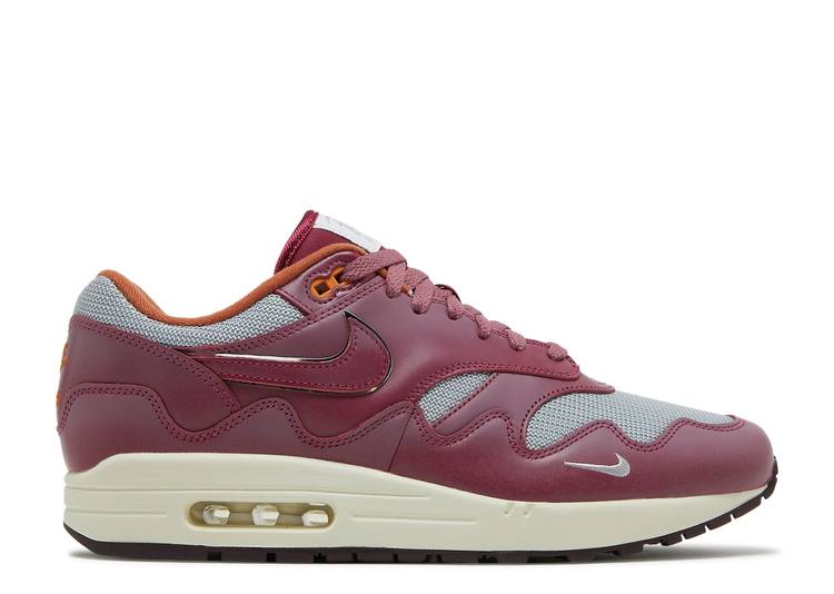 Nike Air Max 1 Patta Waves Rush Bordeaux (avec Bracelet)