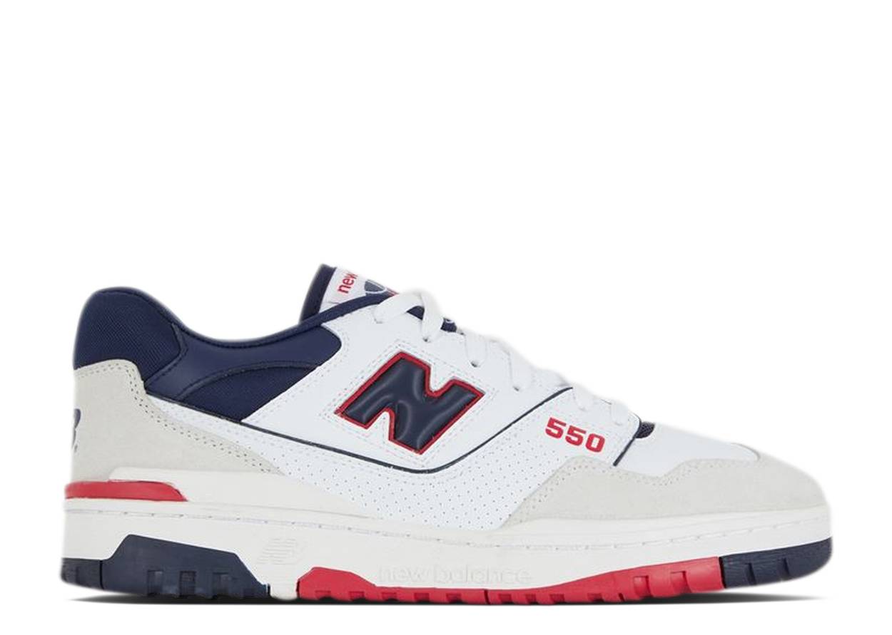 New Balance 550 Premium Blanc Marine Rouge 