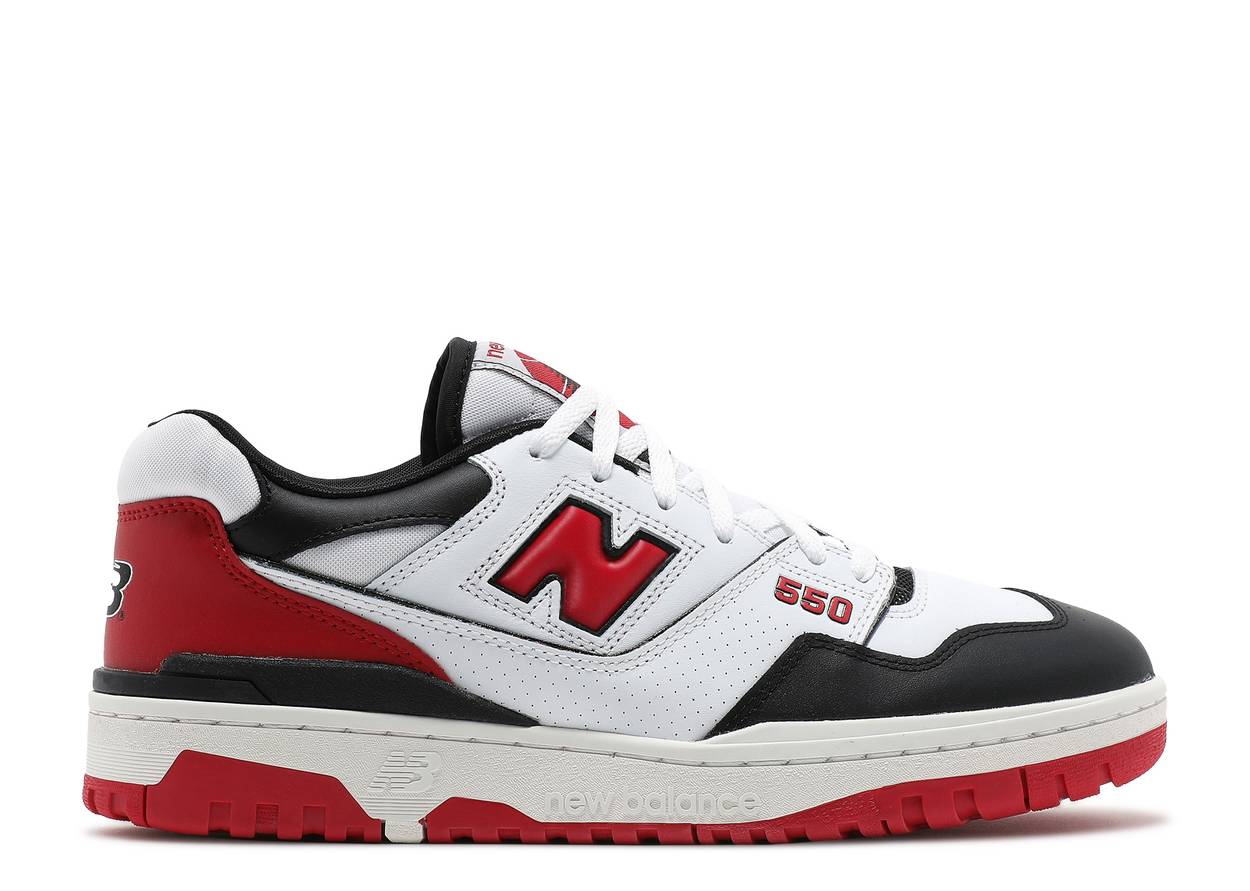 New Balance 550 Blanc Noir Rouge 