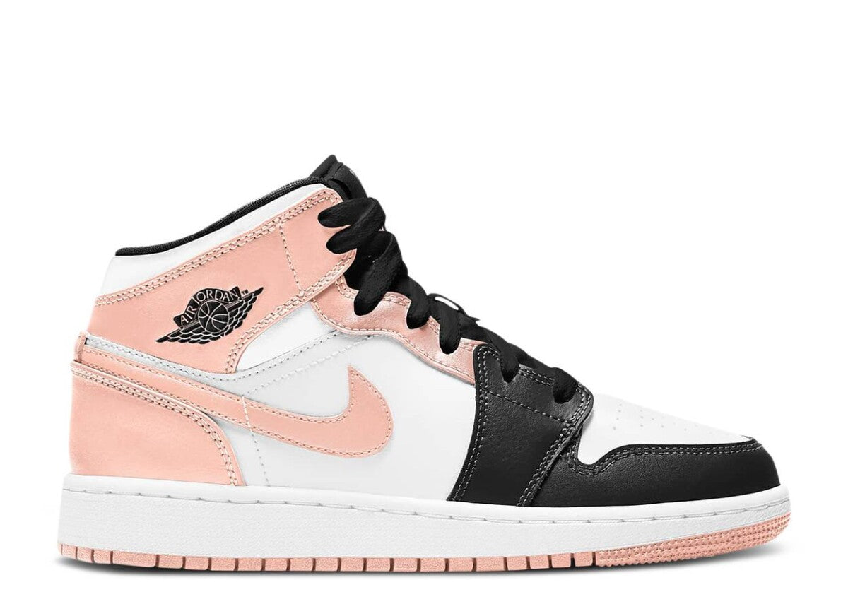 Air Jordan 1 Mid  Crimson Tint / Arctic Orange Black Toe (GS)