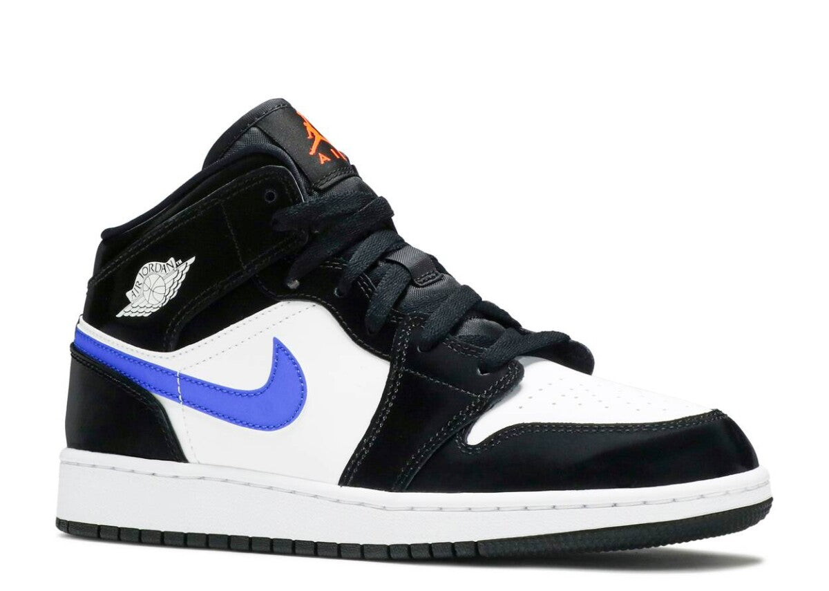 Air Jordan 1 Mid Black Racer Blue White (GS)