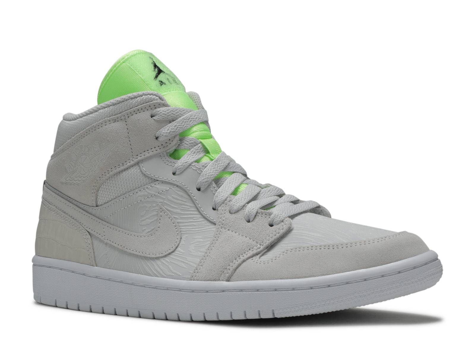 Air Jordan 1 Mid Vaste Gris Ghost Vert (W)