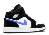 Air Jordan 1 Mid Black Racer Blue White (GS)