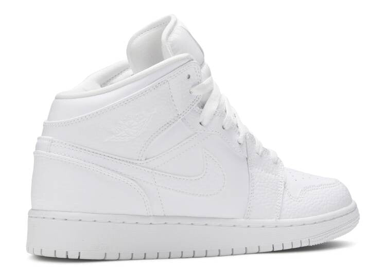 Air Jordan 1 Mid Triple Blanc (GS)