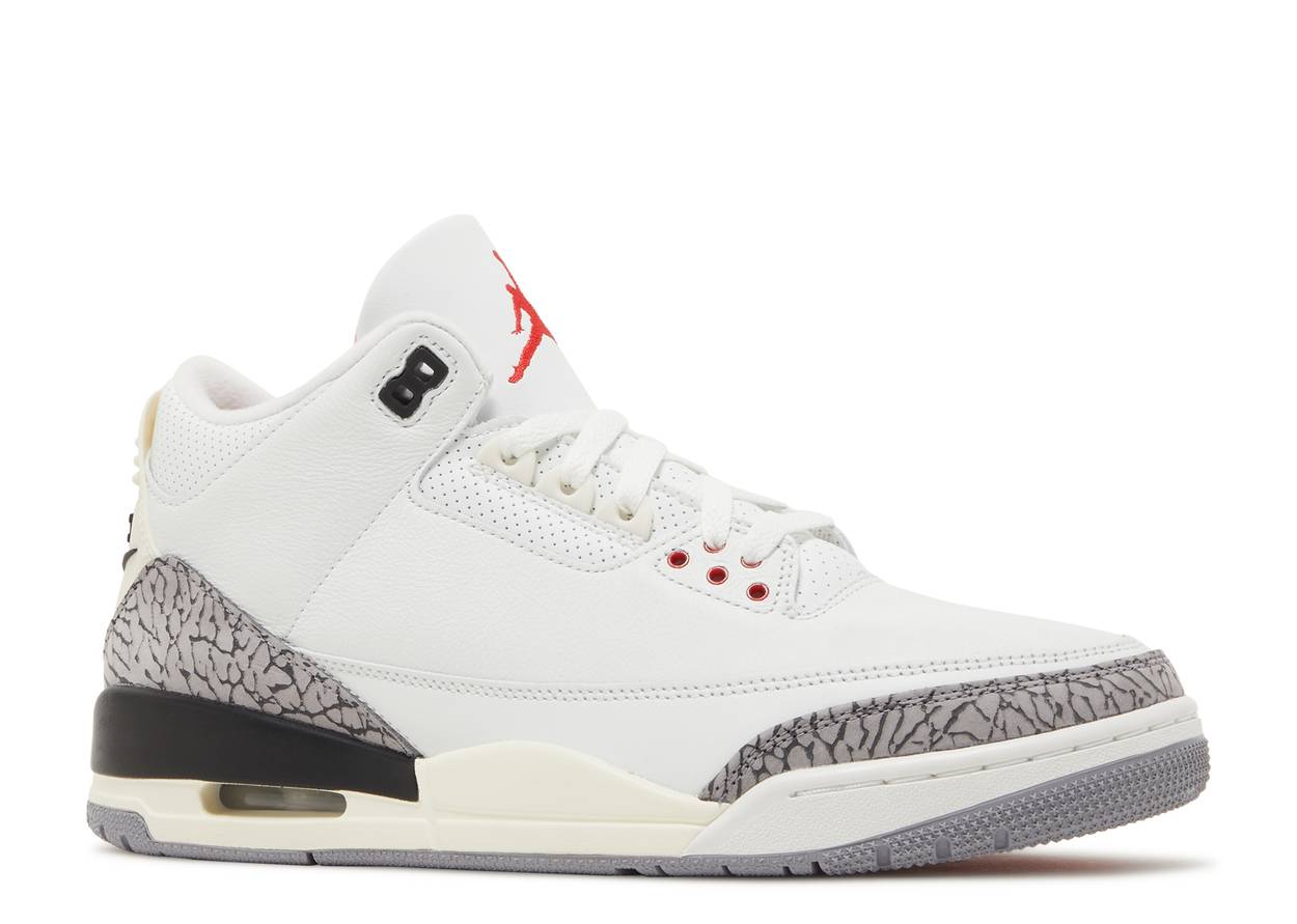 Air Jordan 3 wit cement opnieuw bedacht (2023)