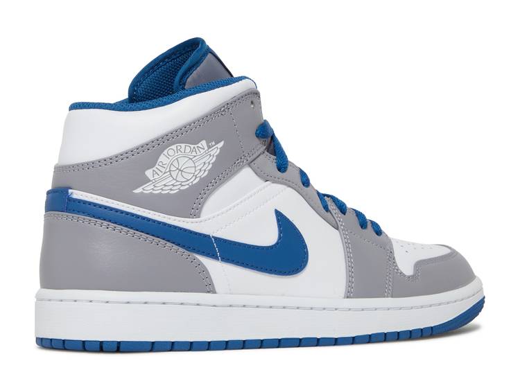 Air Jordan 1 Mid True Blue / Cementblauw (2022)