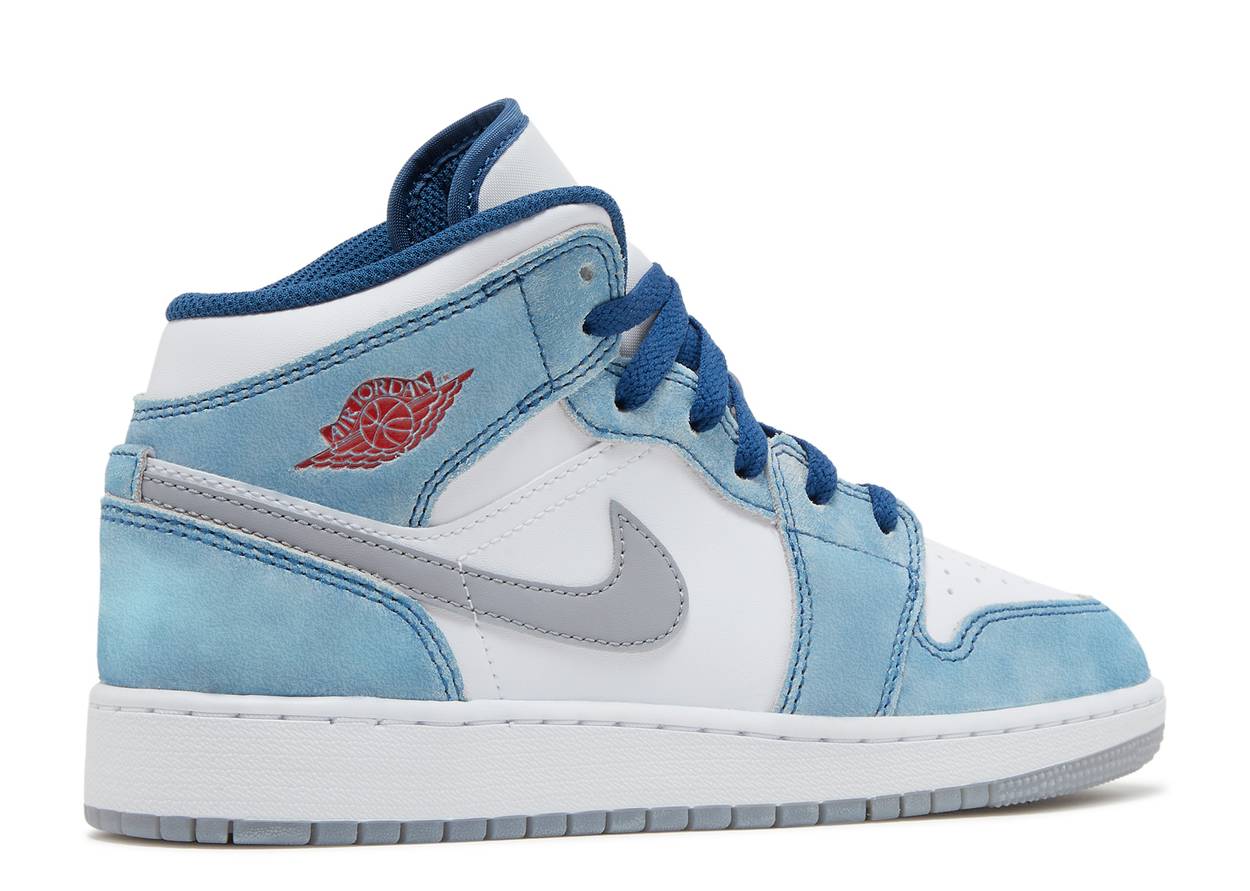 Air Jordan 1 Mid SE French Blue Fire Red (GS) (2022)