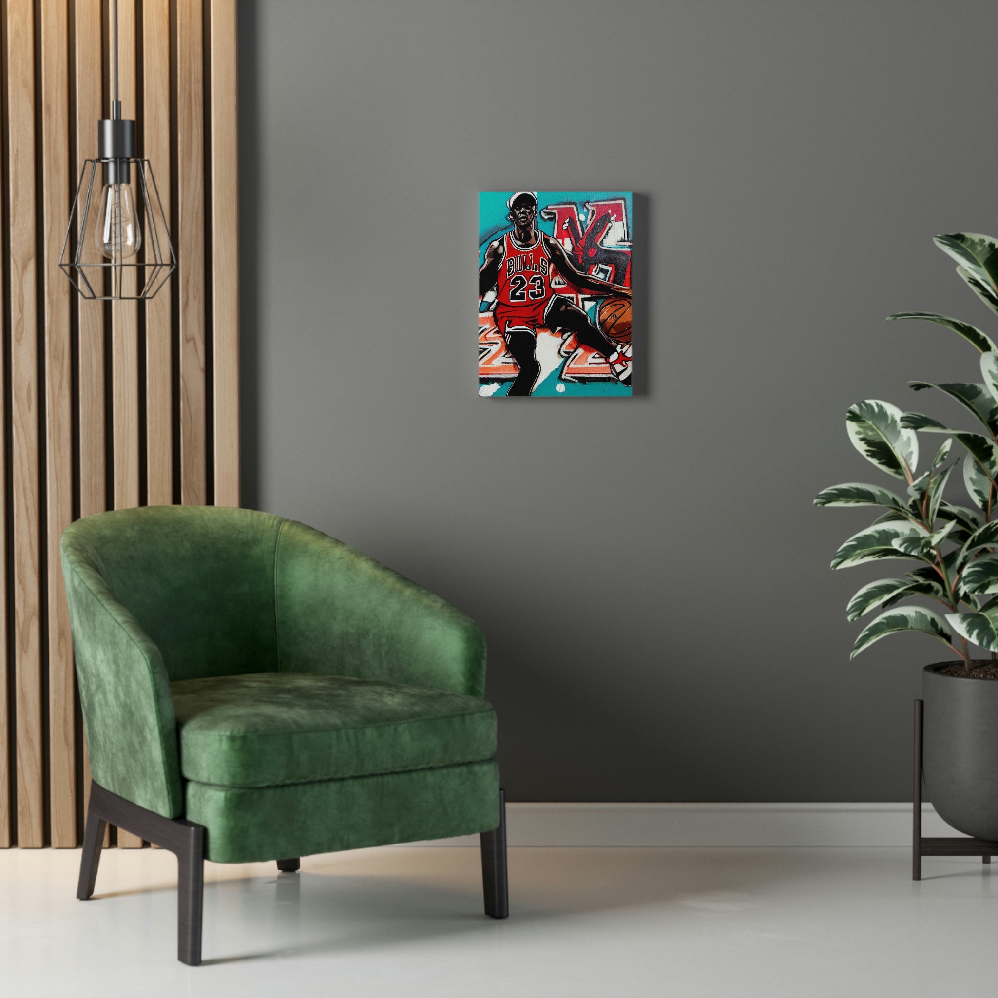 Michael J. Playing Basketball Canvas Pop Art - Wall Art - By The Kicks Don